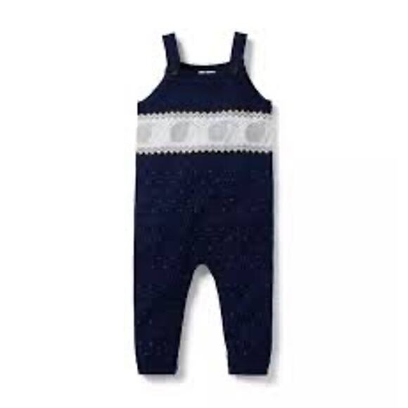 Janie and Jack Baby Hedgehog Sweater Overall - Picture 1 of 8